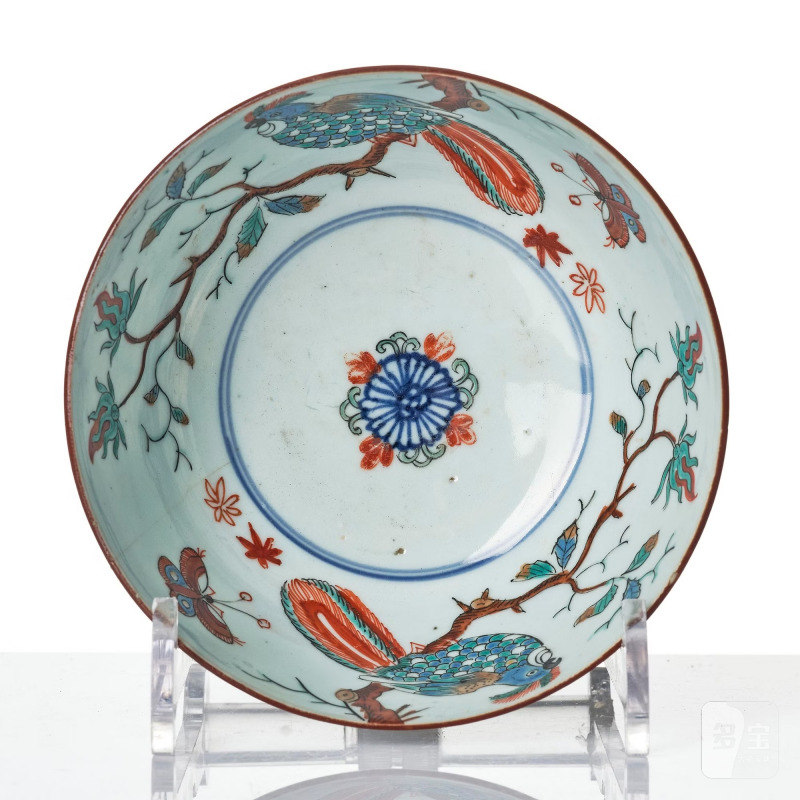 An enameled 'parrots and butterflies' bowl, - 图5